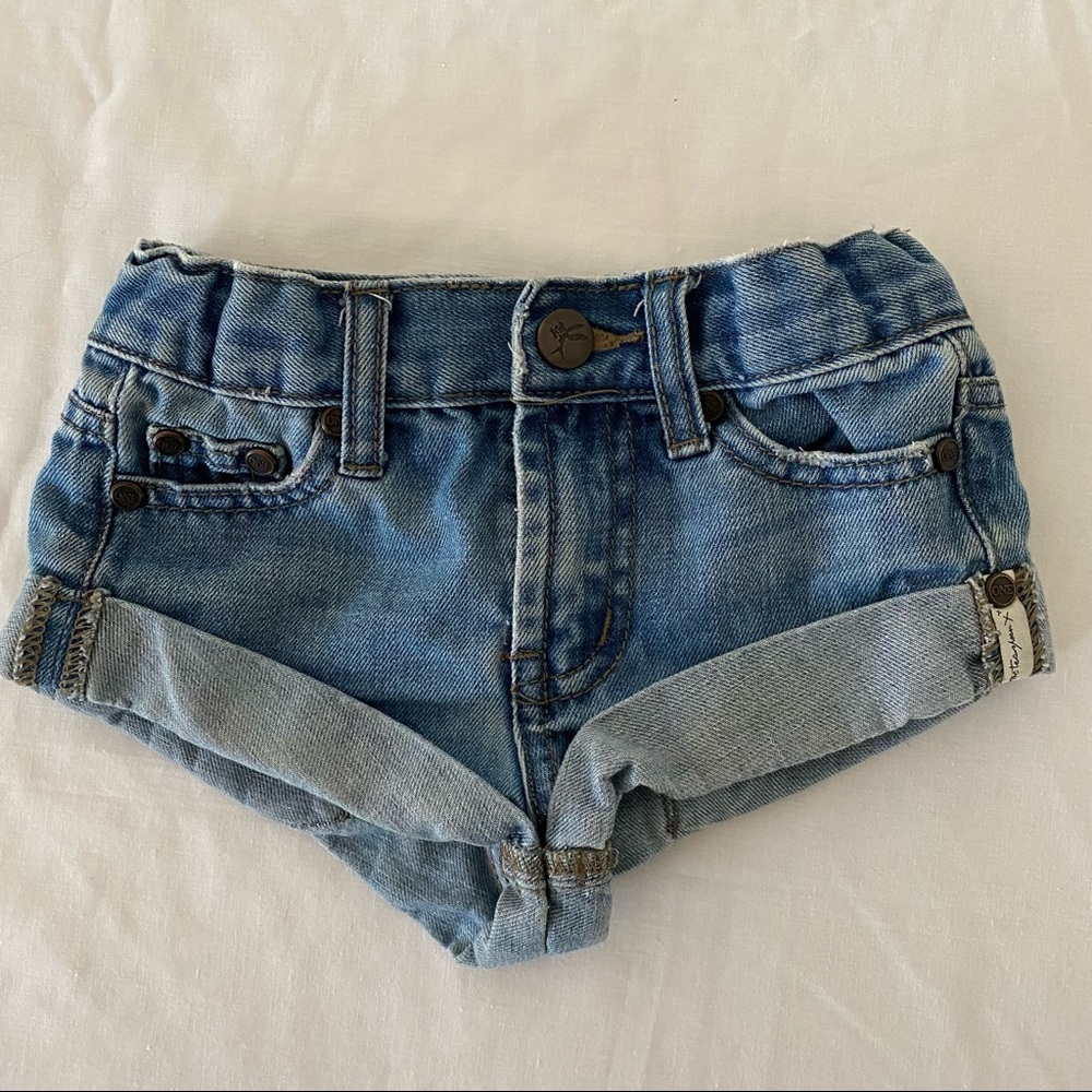 One Teaspoon Kids Bandit Denim Shorts - Size 4-5
